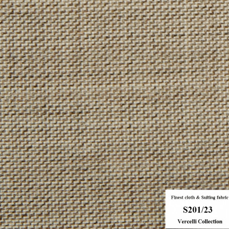 S-201/23 Vercelli CVM - Vải Suit 95% Wool - Xám Trơn